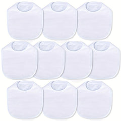 10pcs Waterproof 100% Organic Cotton Bibs Baby 4 Layers Unisex Bandana Bib