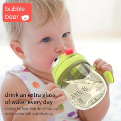 Dinosaur Spill-proof Water Cup for Kids with Handle & Straw
