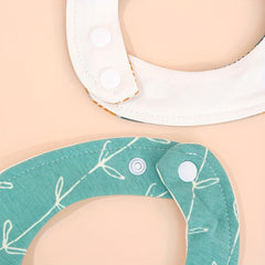 3pcs U Shaped Baby Bibs Soft Cotton Gauze Print Burp Cloths