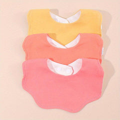 3pcs Waterproof Baby Feeding Bibs Soft Cotton Burp Cloth for Toddler Kids
