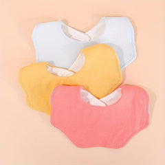 3pcs Waterproof Baby Feeding Bibs Soft Cotton Burp Cloth for Toddler Kids