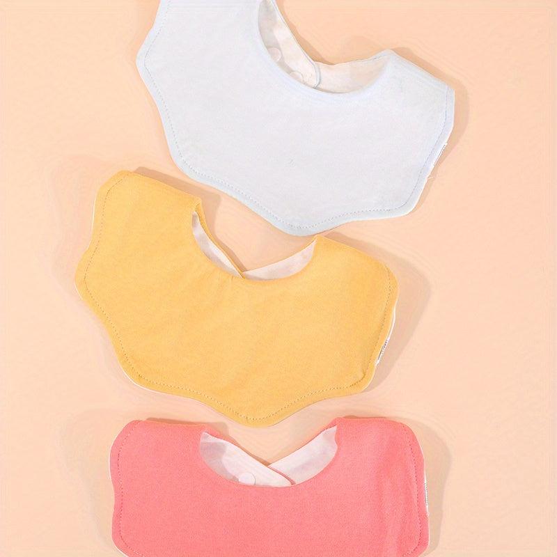 3pcs Waterproof Baby Feeding Bibs Soft Cotton Burp Cloth for Toddler Kids