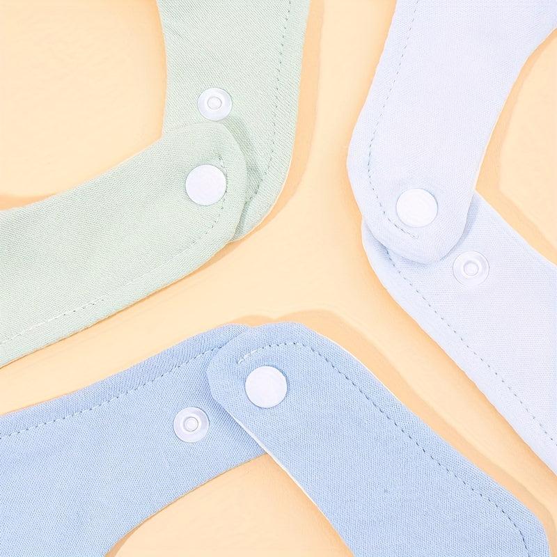 3pcs Waterproof Baby Feeding Bibs Soft Cotton Burp Cloth for Toddler Kids