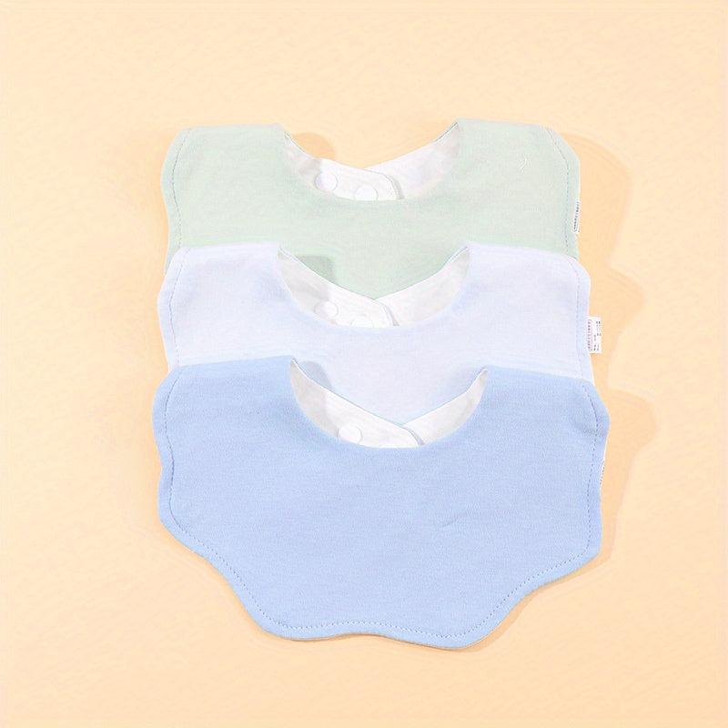 3pcs Waterproof Baby Feeding Bibs Soft Cotton Burp Cloth for Toddler Kids