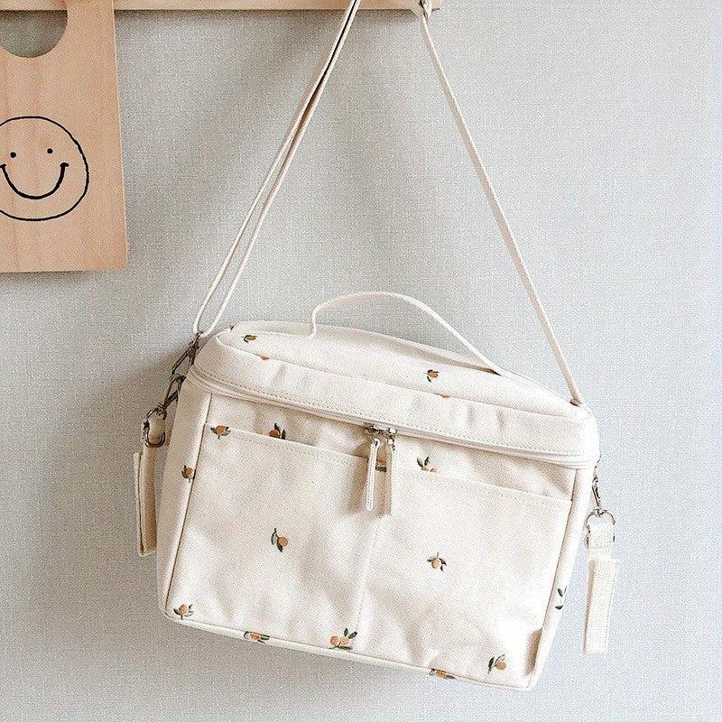 Portable Baby Insulation Bag for Stroller, Mommy Bag with Meal Storage