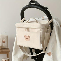 Portable Baby Insulation Bag for Stroller, Mommy Bag with Meal Storage
