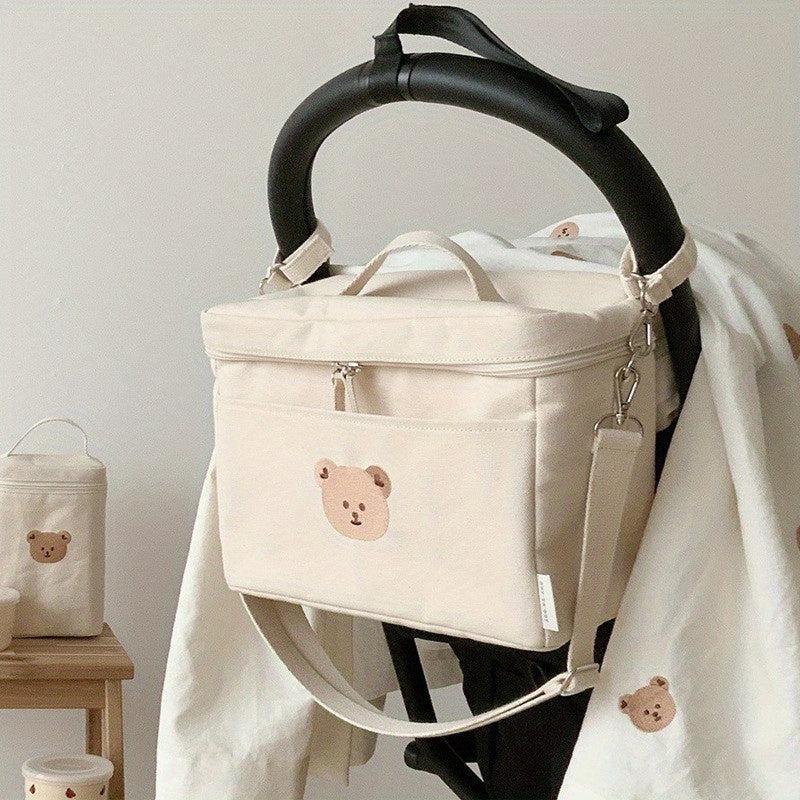 Portable Baby Insulation Bag for Stroller, Mommy Bag with Meal Storage
