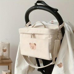 Portable Baby Insulation Bag for Stroller, Mommy Bag with Meal Storage