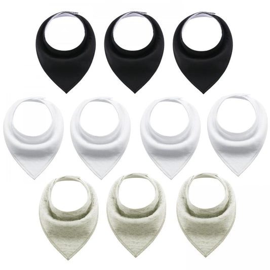 10pcs Baby Bandana Drool Bibs for Boys and Girls