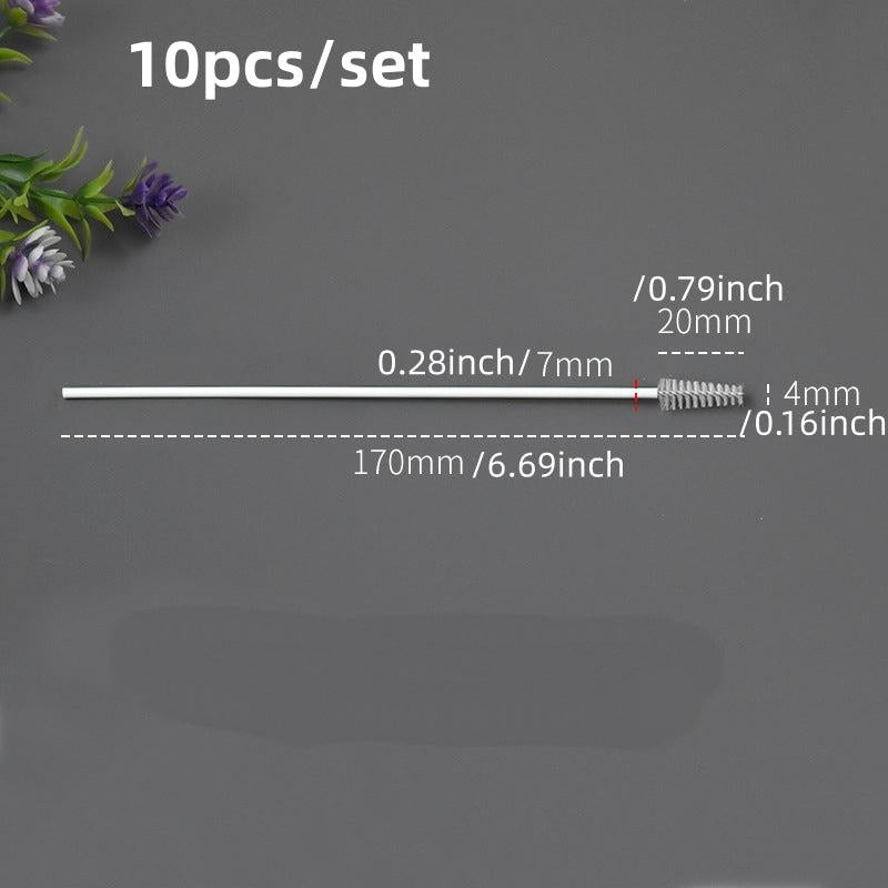 10pcs Stainless Suction Glass Tube Cleaners Cleaning Brushes