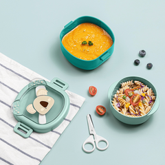 Baby Portable Complementary Food Bowl Set Lunch Box Scissors Spoon Set