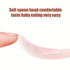2pcs Silicone Baby Feeding Spoons Self Feeding