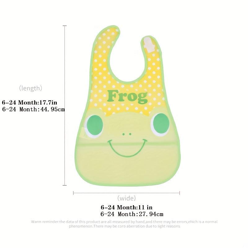 Waterproof Bib for Boys & Girls Little Monkey & Frog Print