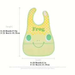 Waterproof Bib for Boys & Girls Little Monkey & Frog Print