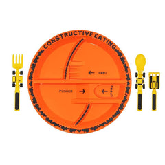 Kids Excavator Fork & Spoon Set, Bulldozer Shape Tableware
