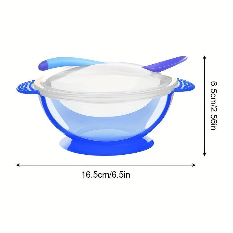 Non-slip Baby Toddler Suction Bowl Set with Temperature Spoon