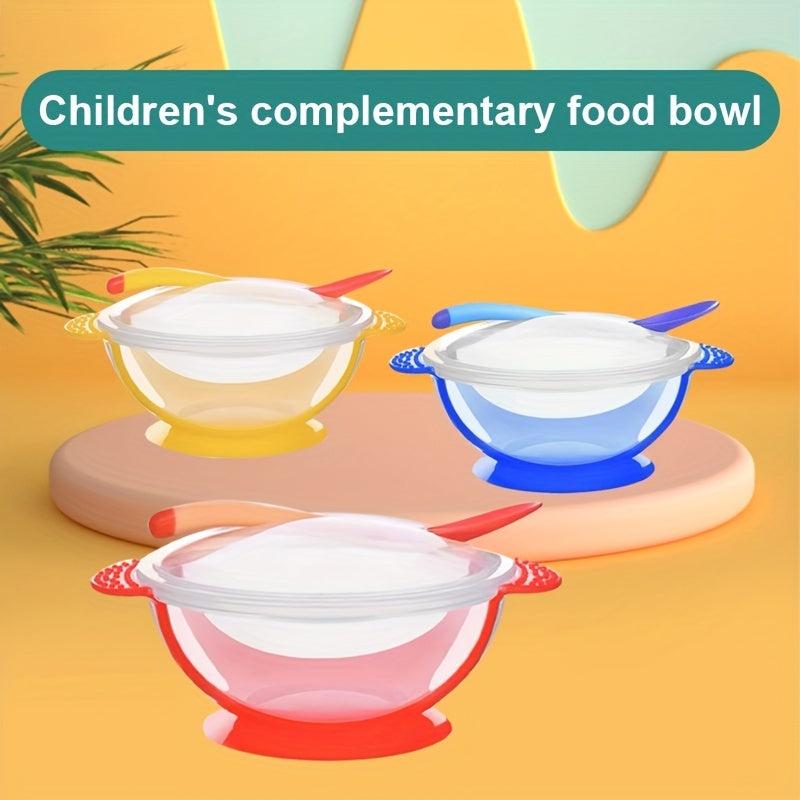 Non-slip Baby Toddler Suction Bowl Set with Temperature Spoon