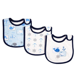 3pcs Cartoon Baby Washable Bibs Cotton Bibs Newborn Baby Drooling Bibs