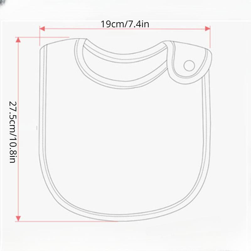 3pcs Cartoon Baby Washable Bibs Cotton Bibs Newborn Baby Drooling Bibs