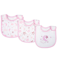 3pcs Cartoon Baby Washable Bibs Cotton Bibs Newborn Baby Drooling Bibs