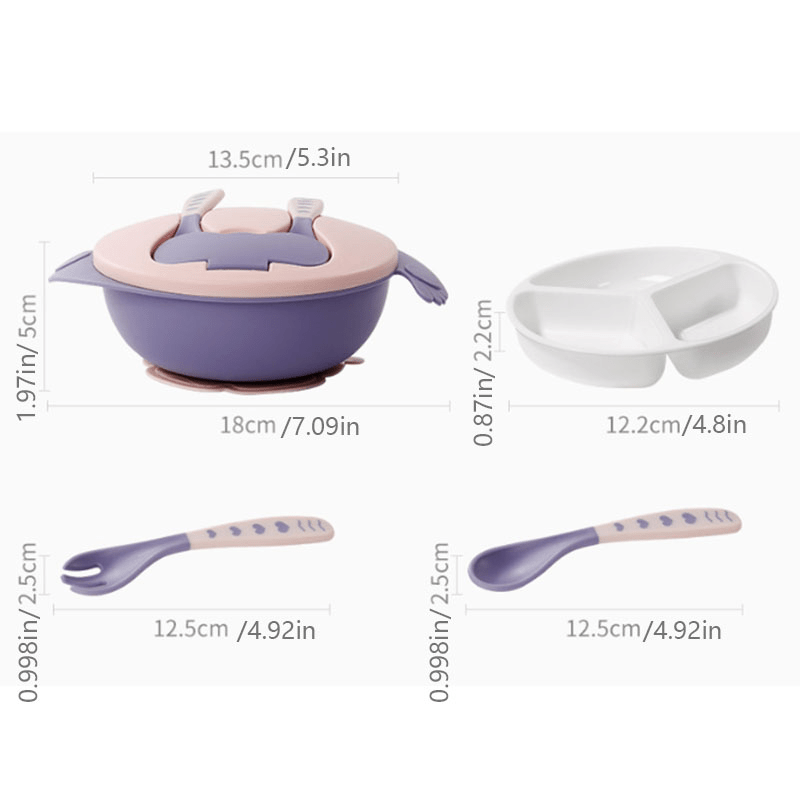 Baby Bowl Training Feeding Sucker Bowl Portable Non-slip Tableware