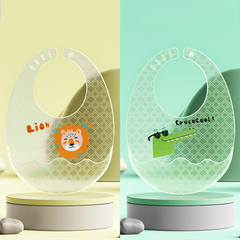 2pcs Waterproof Silicone Baby Bibs for Babies & Toddlers - Soft Feeding Bibs
