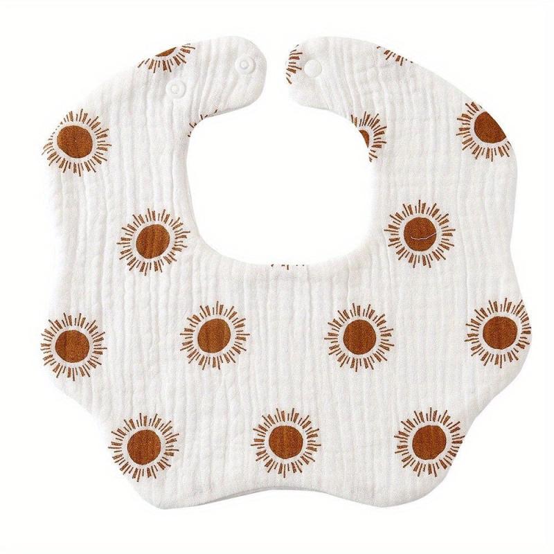 Soft Absorbent Feeding Bib 6 Layer Cotton Gauze Petal Bib