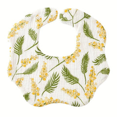 Soft Absorbent Feeding Bib 6 Layer Cotton Gauze Petal Bib