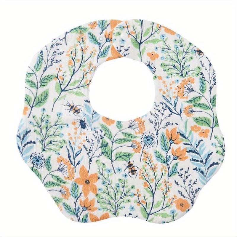 Soft Absorbent Feeding Bib 6 Layer Cotton Gauze Petal Bib