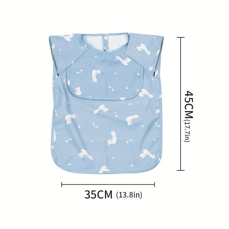 Baby Feeding Bib PU Waterproof Smock For Boy And Girl