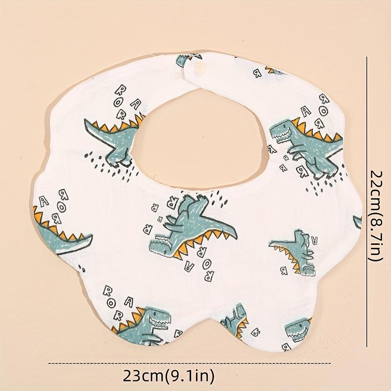 4pcs Gauze Print Baby Bibs for Boys Girls Feeding Drool Bibs