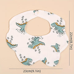 4pcs Gauze Print Baby Bibs for Boys Girls Feeding Drool Bibs