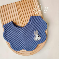 Rabbit Shape Cotton Baby Drool Bibs Soft & Absorbent Bibs For Boys Girls