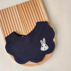Rabbit Shape Cotton Baby Drool Bibs Soft & Absorbent Bibs For Boys Girls