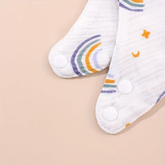 4pcs Baby Cotton Bibs Triangle Towels Soft Burp Cloth Apron Bandana Scarf
