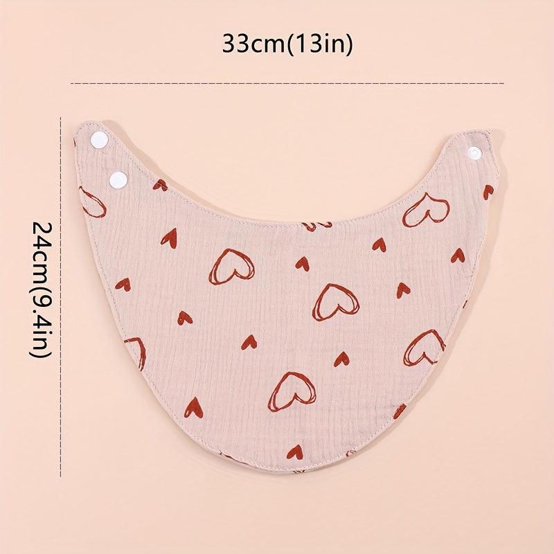 4pcs Baby Cotton Bibs Triangle Towels Soft Burp Cloth Apron Bandana Scarf