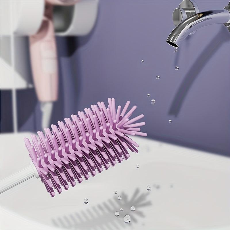 Silicone Baby Bottle Brush 360u00b0 Rotate Nipple Straw Cleaning Suit
