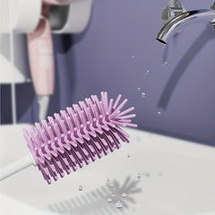Silicone Baby Bottle Brush 360u00b0 Rotate Nipple Straw Cleaning Suit