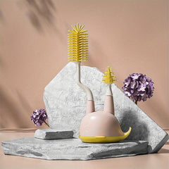Silicone Baby Bottle Brush 360u00b0 Rotate Nipple Straw Cleaning Suit