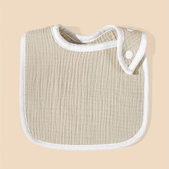 Soft U-shaped Infant Feeding Bib with Snap Button