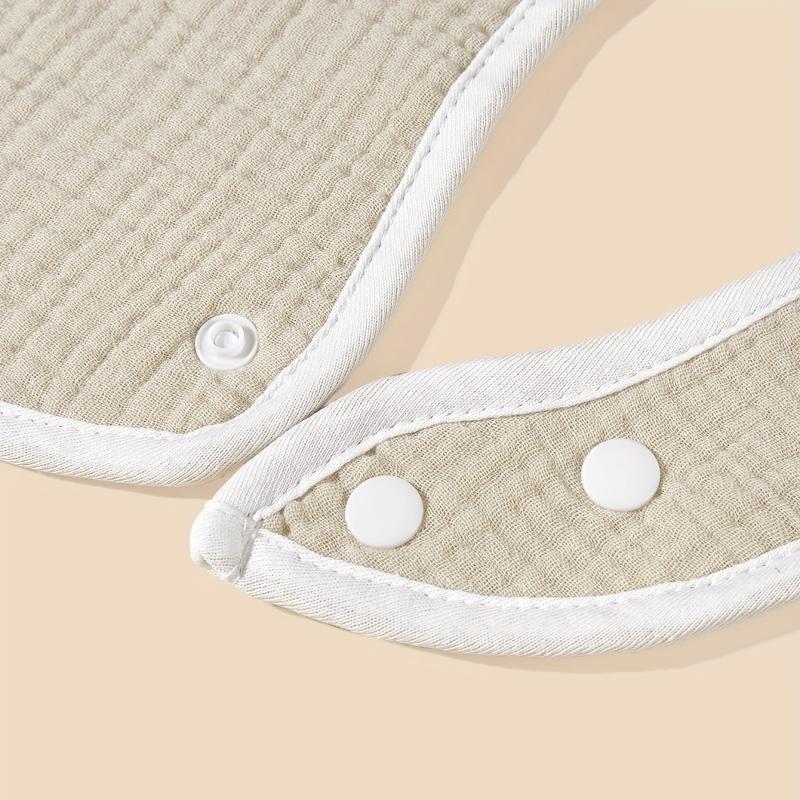 Soft U-shaped Infant Feeding Bib with Snap Button