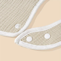 Soft U-shaped Infant Feeding Bib with Snap Button