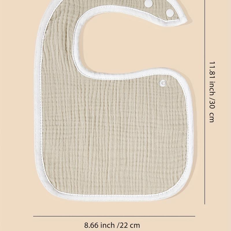 Soft U-shaped Infant Feeding Bib with Snap Button