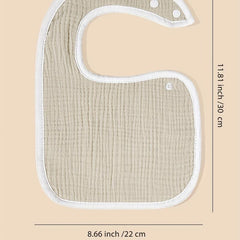 Soft U-shaped Infant Feeding Bib with Snap Button