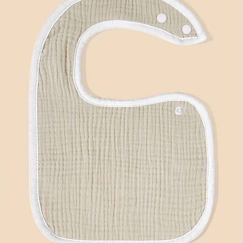 Soft U-shaped Infant Feeding Bib with Snap Button