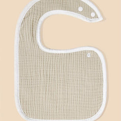 Soft U-shaped Infant Feeding Bib with Snap Button