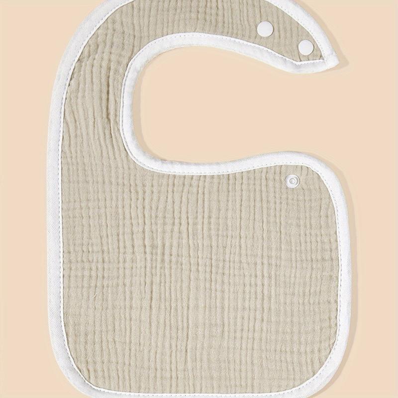 Soft U-shaped Infant Feeding Bib with Snap Button