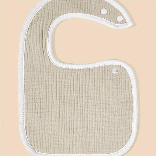 Soft U-shaped Infant Feeding Bib with Snap Button