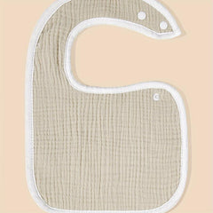 Soft U-shaped Infant Feeding Bib with Snap Button