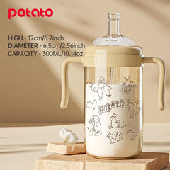 PPSU PU Leather Child Water Cup Anti Fall Baby Drinking